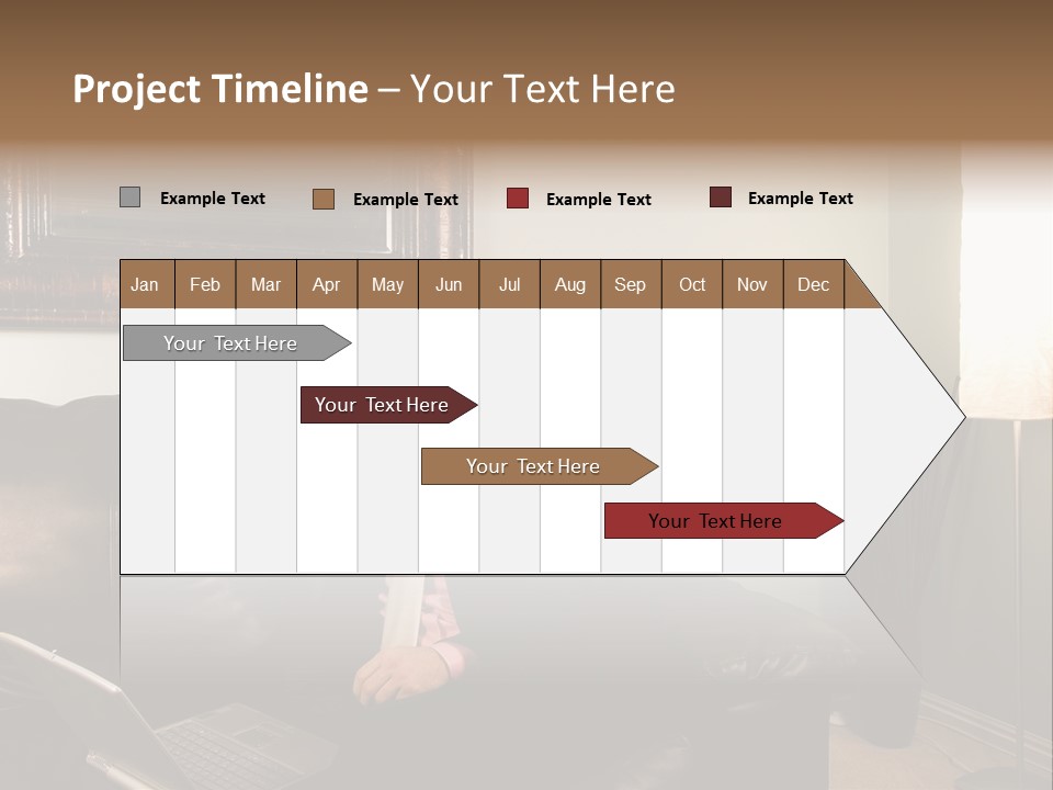 A Man Sitting On A Couch In A Living Room PowerPoint Template
