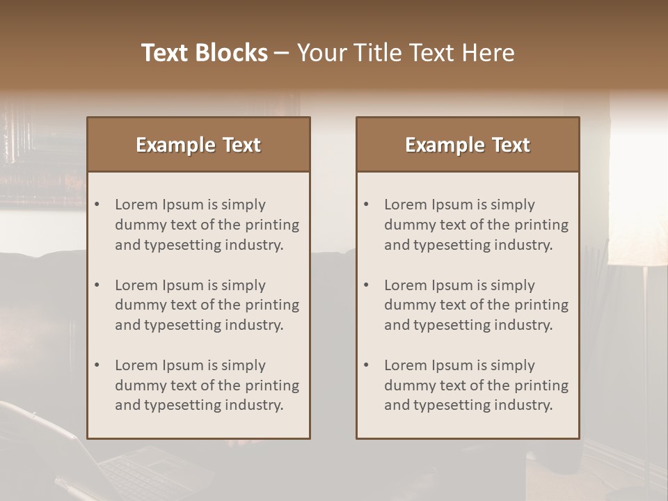 A Man Sitting On A Couch In A Living Room PowerPoint Template