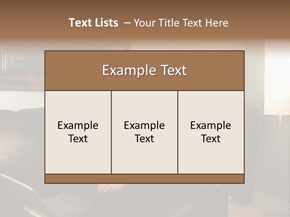 A Man Sitting On A Couch In A Living Room PowerPoint Template