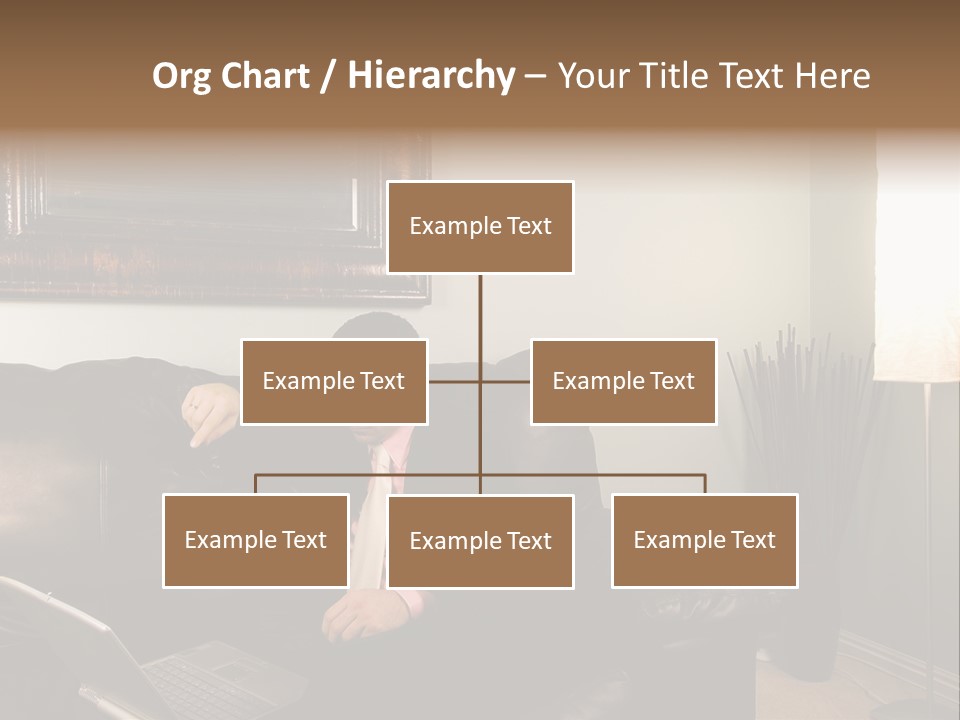 A Man Sitting On A Couch In A Living Room PowerPoint Template