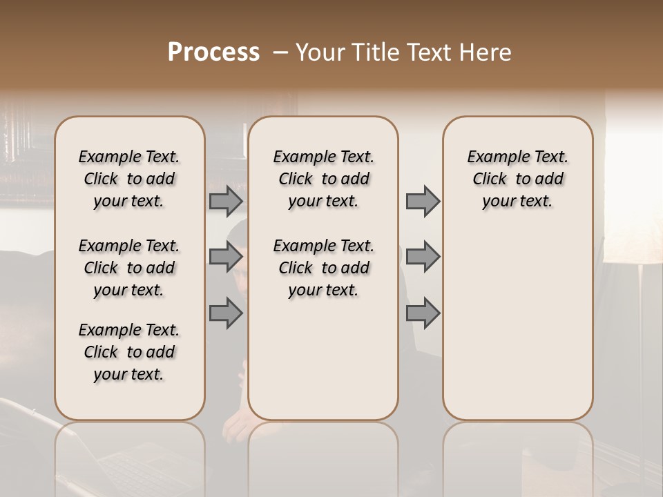 A Man Sitting On A Couch In A Living Room PowerPoint Template