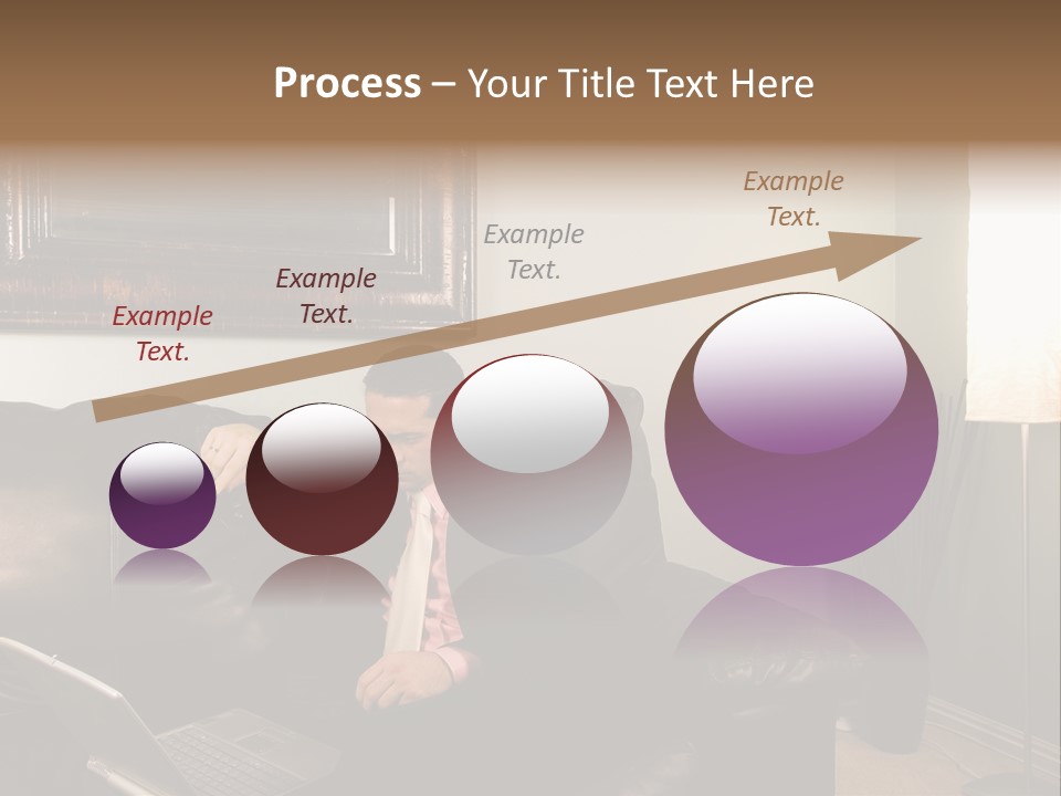 A Man Sitting On A Couch In A Living Room PowerPoint Template