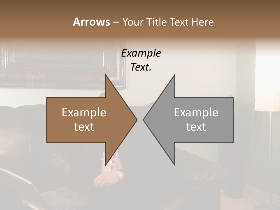 A Man Sitting On A Couch In A Living Room PowerPoint Template