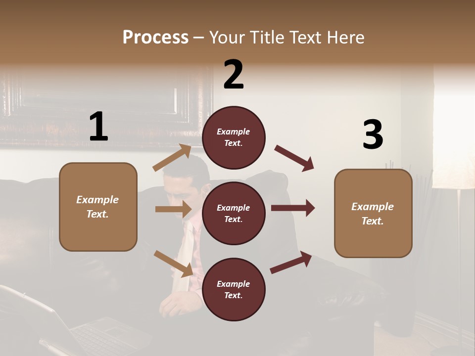 A Man Sitting On A Couch In A Living Room PowerPoint Template