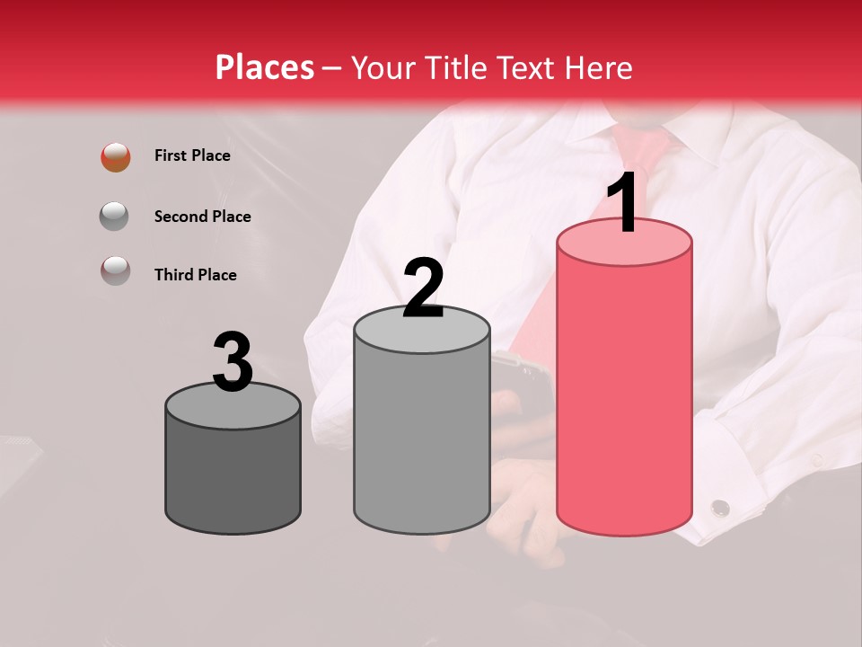 A Man Sitting In A Chair With A Cell Phone PowerPoint Template