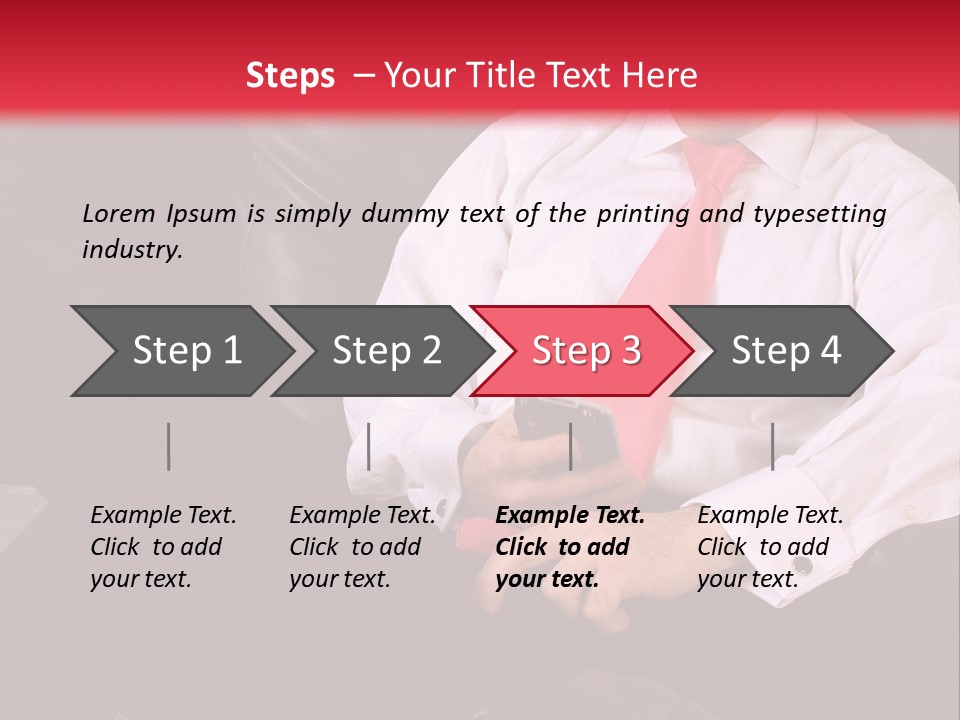 A Man Sitting In A Chair With A Cell Phone PowerPoint Template