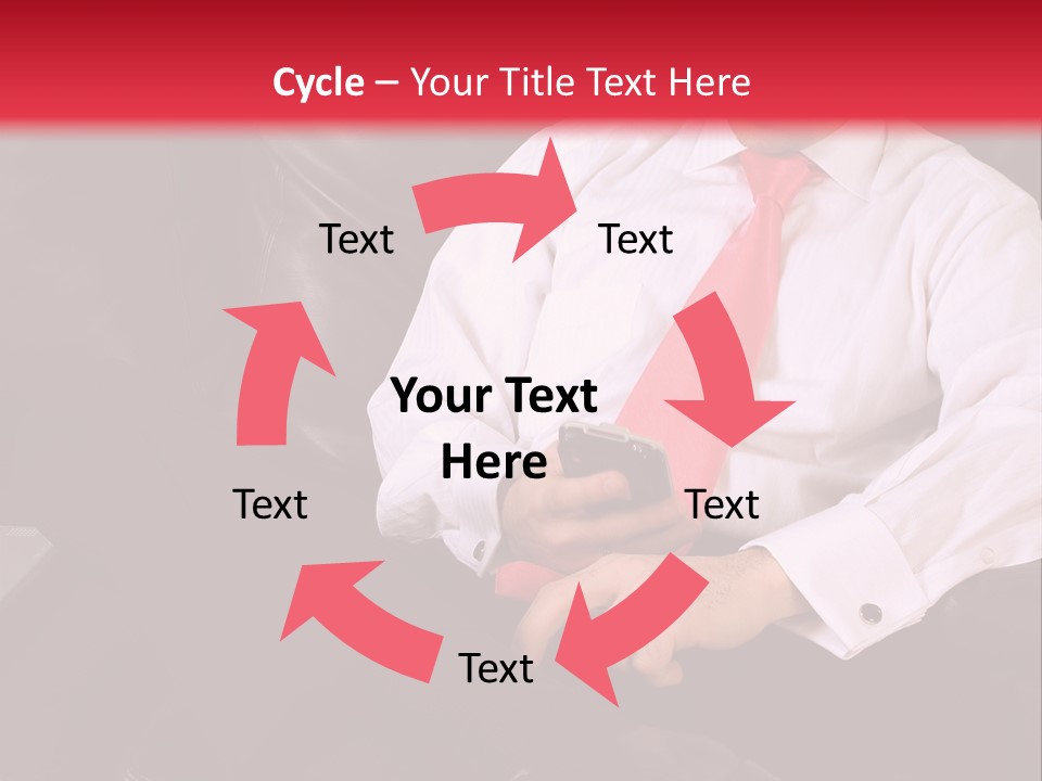 A Man Sitting In A Chair With A Cell Phone PowerPoint Template