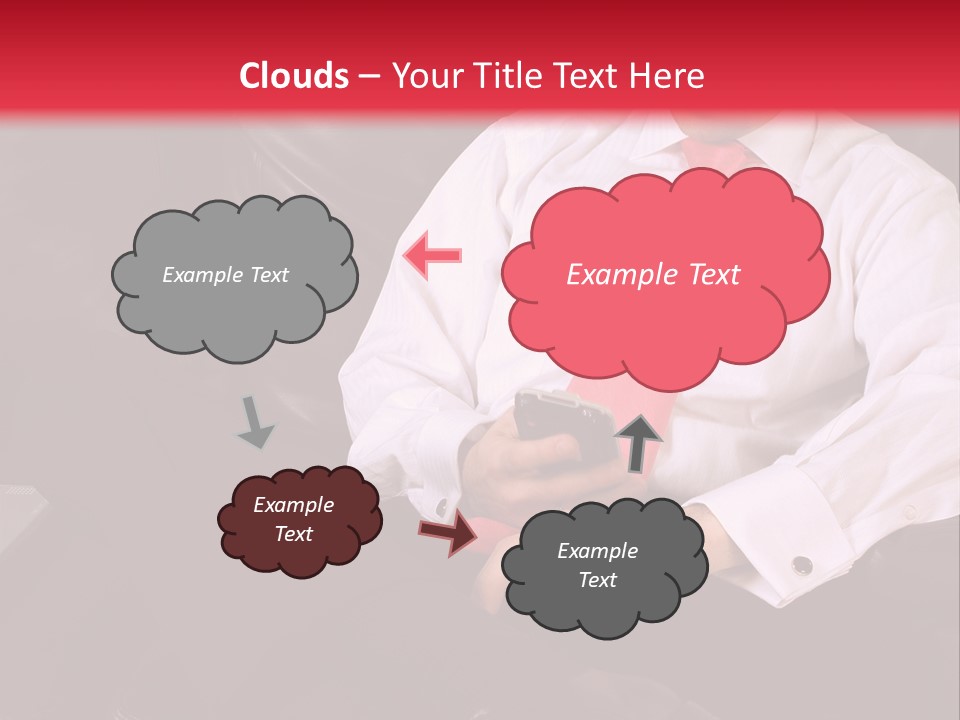 A Man Sitting In A Chair With A Cell Phone PowerPoint Template