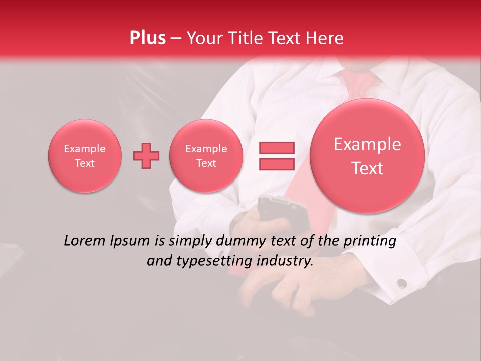 A Man Sitting In A Chair With A Cell Phone PowerPoint Template