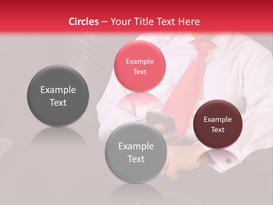 A Man Sitting In A Chair With A Cell Phone PowerPoint Template