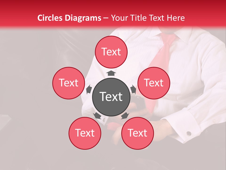 A Man Sitting In A Chair With A Cell Phone PowerPoint Template