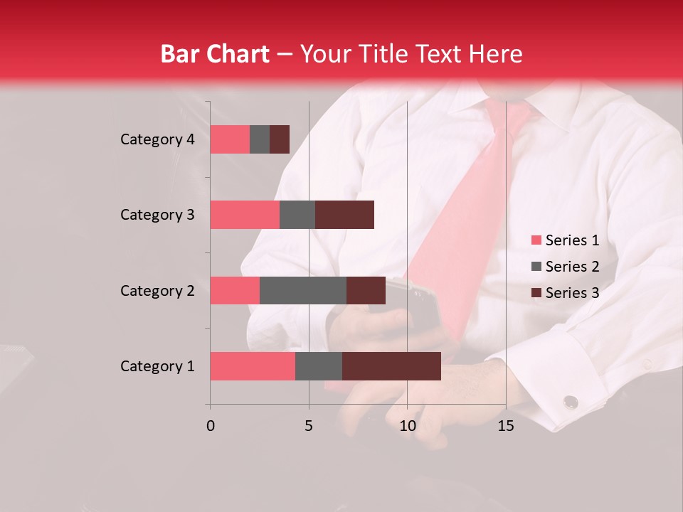 A Man Sitting In A Chair With A Cell Phone PowerPoint Template