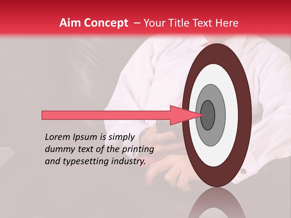 A Man Sitting In A Chair With A Cell Phone PowerPoint Template