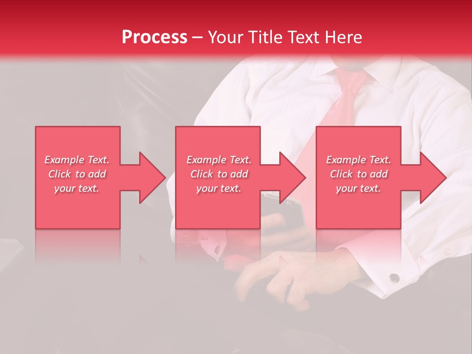 A Man Sitting In A Chair With A Cell Phone PowerPoint Template