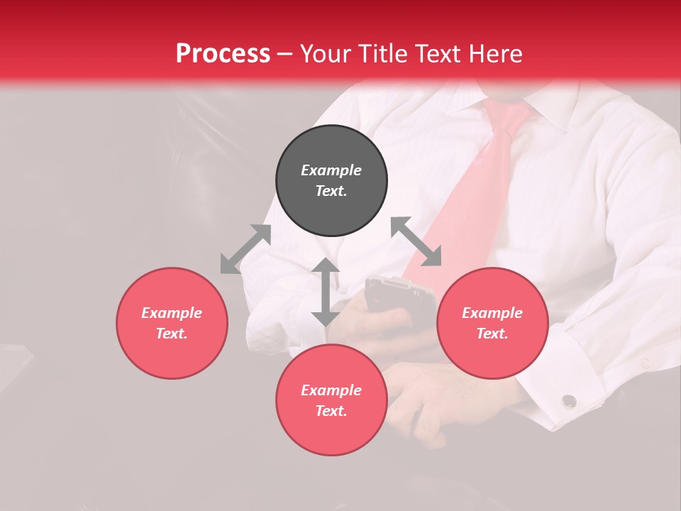 A Man Sitting In A Chair With A Cell Phone PowerPoint Template
