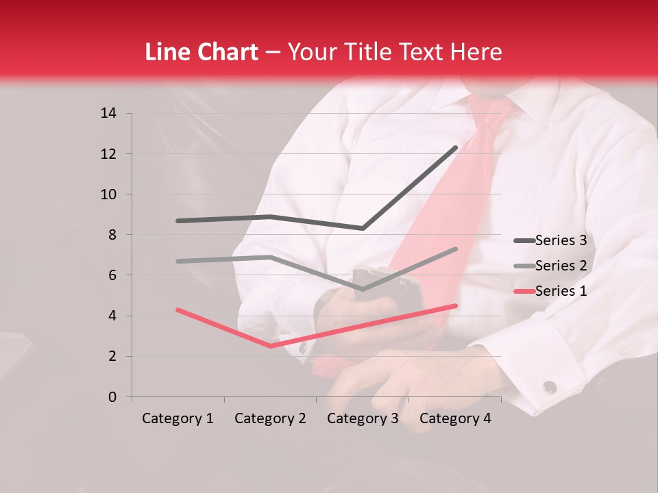 A Man Sitting In A Chair With A Cell Phone PowerPoint Template