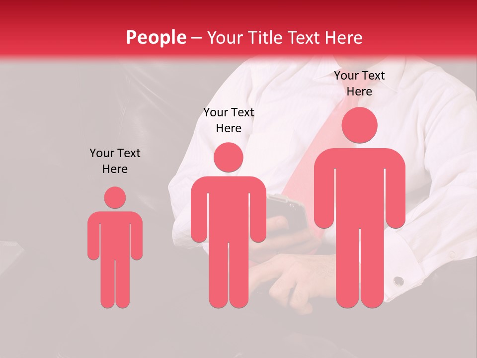 A Man Sitting In A Chair With A Cell Phone PowerPoint Template