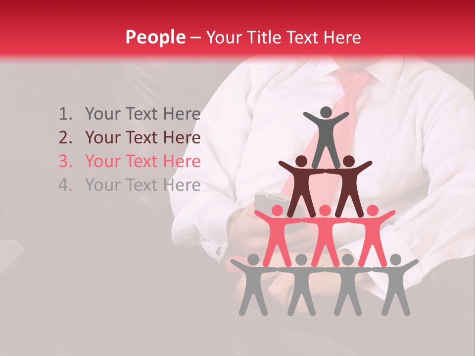 A Man Sitting In A Chair With A Cell Phone PowerPoint Template