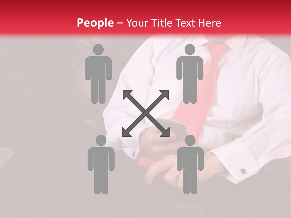 A Man Sitting In A Chair With A Cell Phone PowerPoint Template