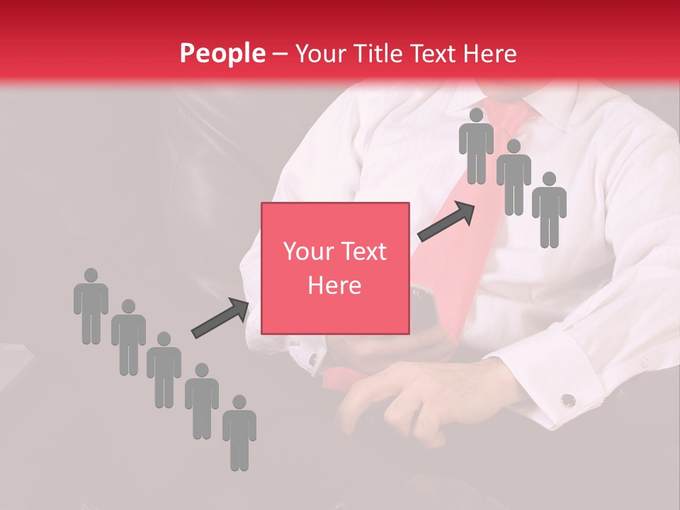 A Man Sitting In A Chair With A Cell Phone PowerPoint Template