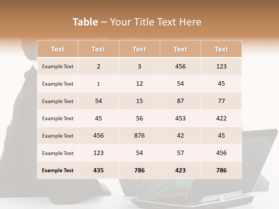 Two Women In Business Attire Look At A Laptop Screen PowerPoint Template