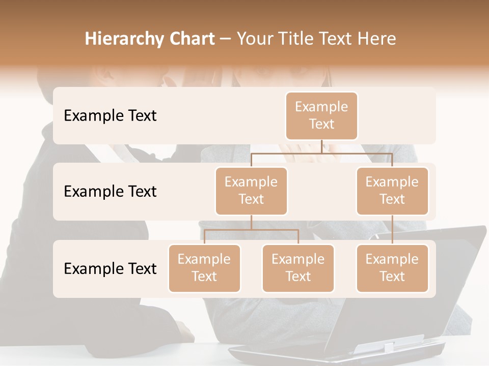Two Women In Business Attire Look At A Laptop Screen PowerPoint Template