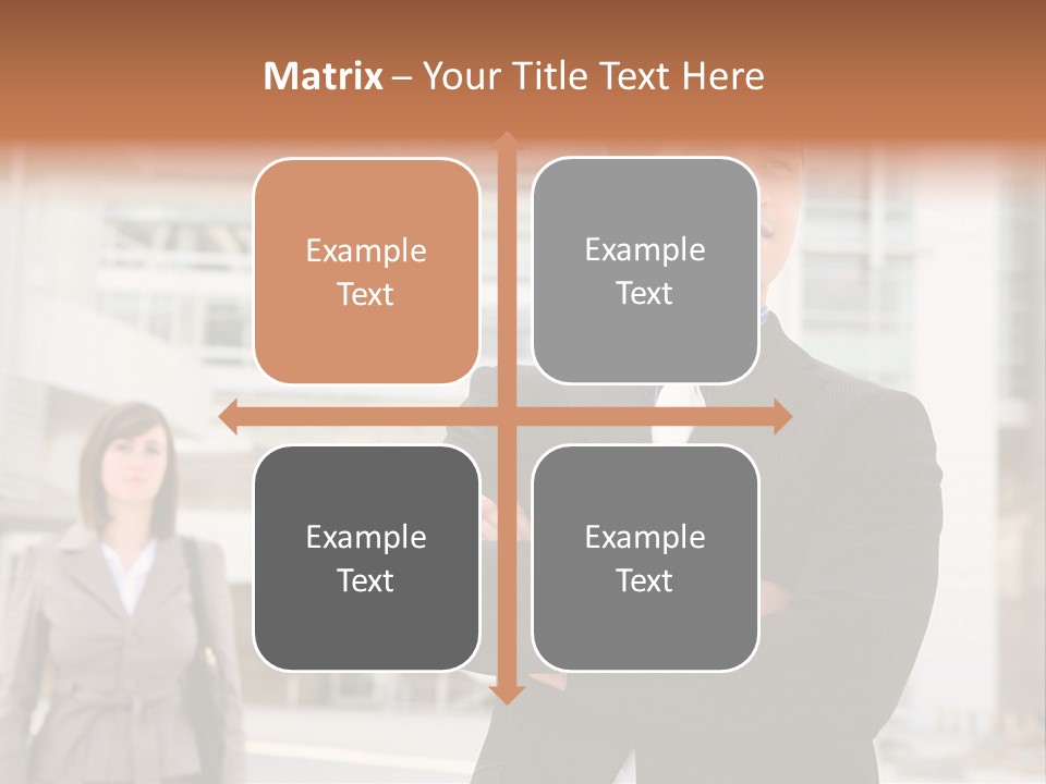 A Man In A Suit Standing With His Arms Crossed PowerPoint Template