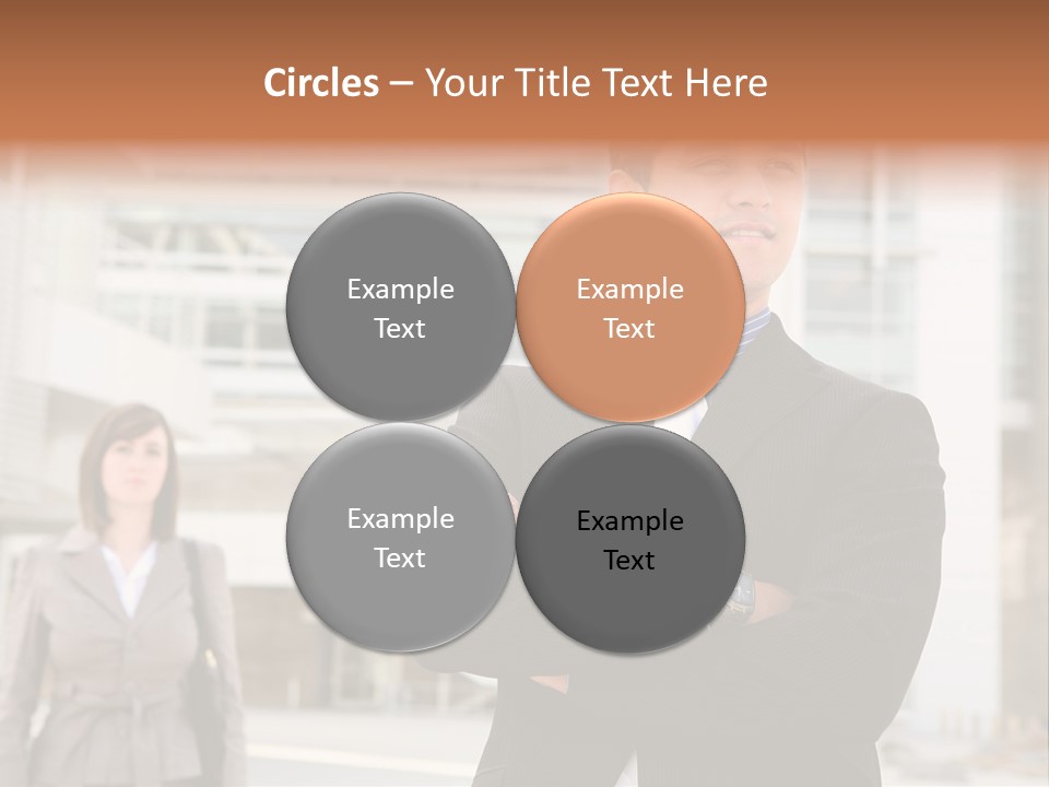 A Man In A Suit Standing With His Arms Crossed PowerPoint Template