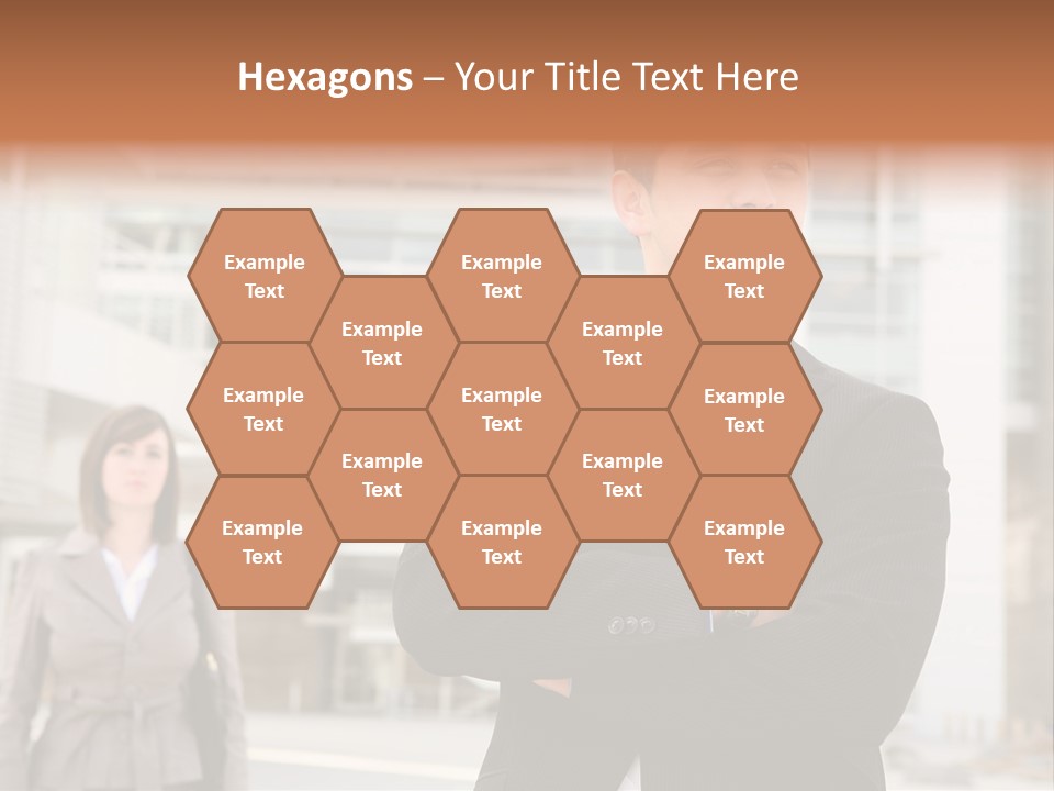 A Man In A Suit Standing With His Arms Crossed PowerPoint Template