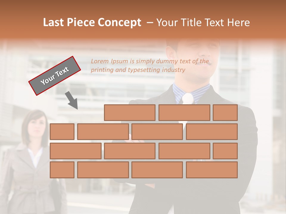 A Man In A Suit Standing With His Arms Crossed PowerPoint Template