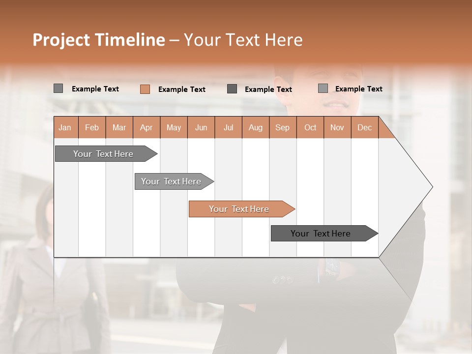 A Man In A Suit Standing With His Arms Crossed PowerPoint Template