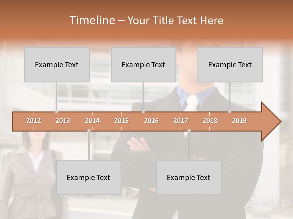 A Man In A Suit Standing With His Arms Crossed PowerPoint Template