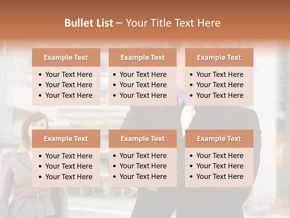 A Man In A Suit Standing With His Arms Crossed PowerPoint Template