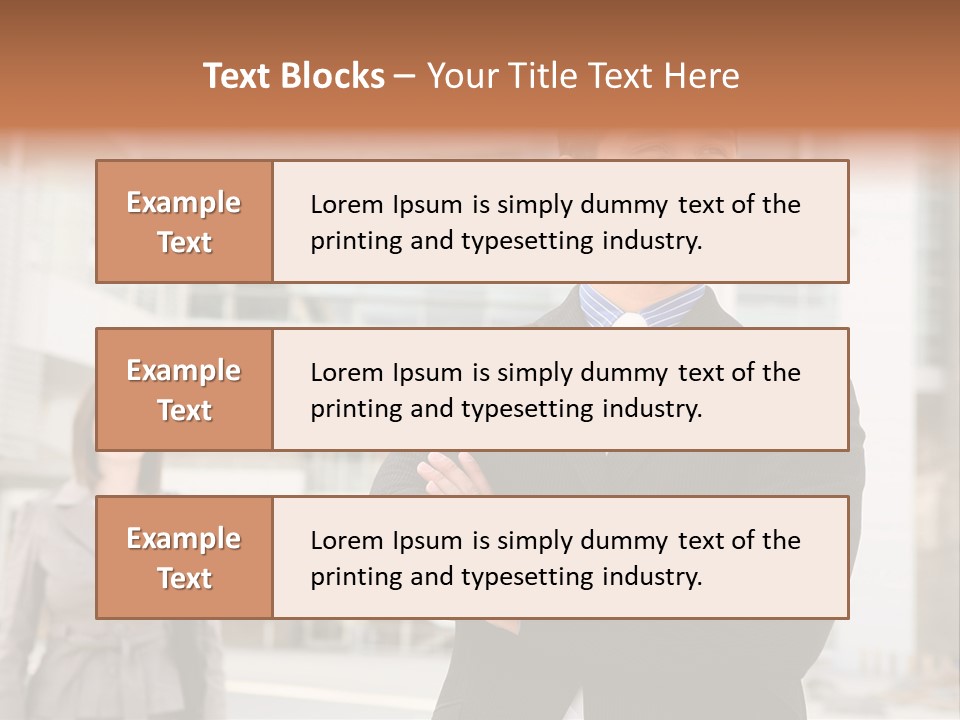 A Man In A Suit Standing With His Arms Crossed PowerPoint Template