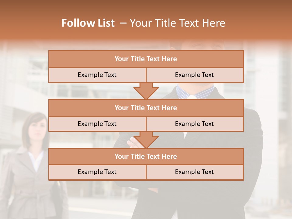 A Man In A Suit Standing With His Arms Crossed PowerPoint Template