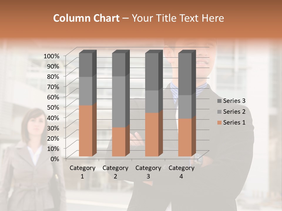 A Man In A Suit Standing With His Arms Crossed PowerPoint Template