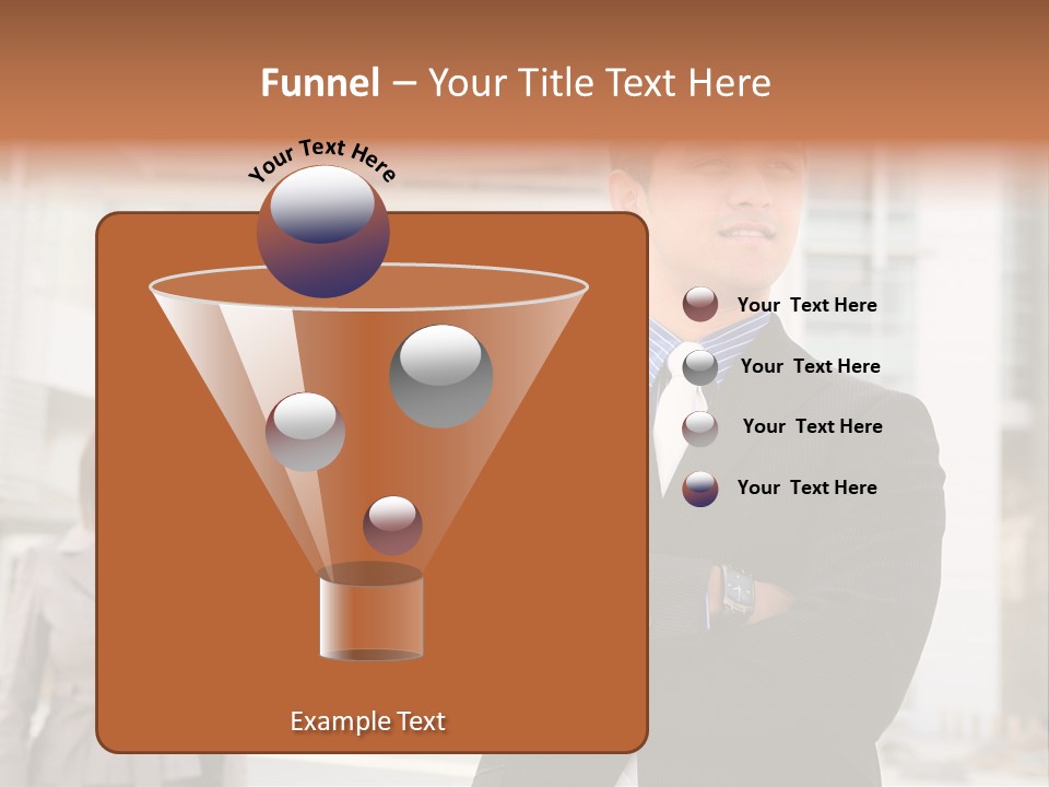 A Man In A Suit Standing With His Arms Crossed PowerPoint Template