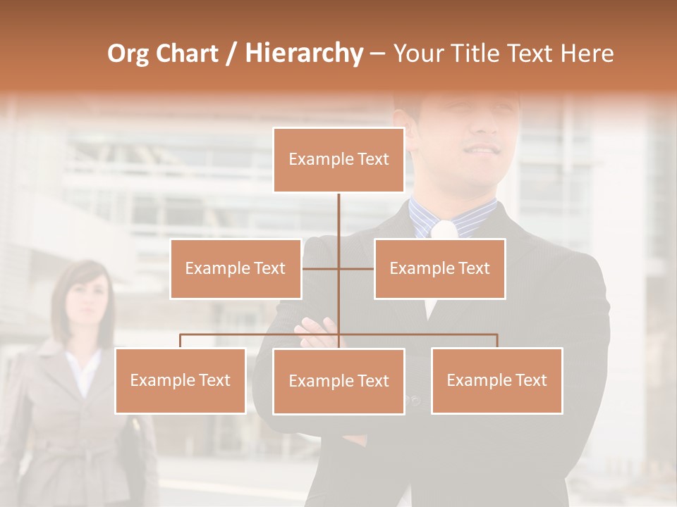 A Man In A Suit Standing With His Arms Crossed PowerPoint Template