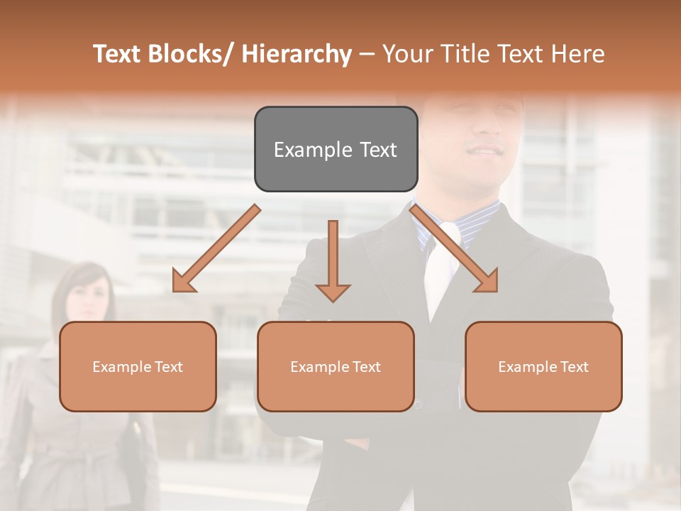 A Man In A Suit Standing With His Arms Crossed PowerPoint Template