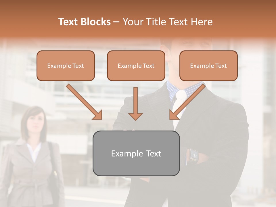 A Man In A Suit Standing With His Arms Crossed PowerPoint Template