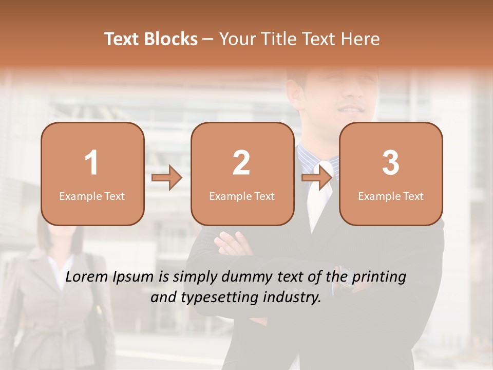 A Man In A Suit Standing With His Arms Crossed PowerPoint Template