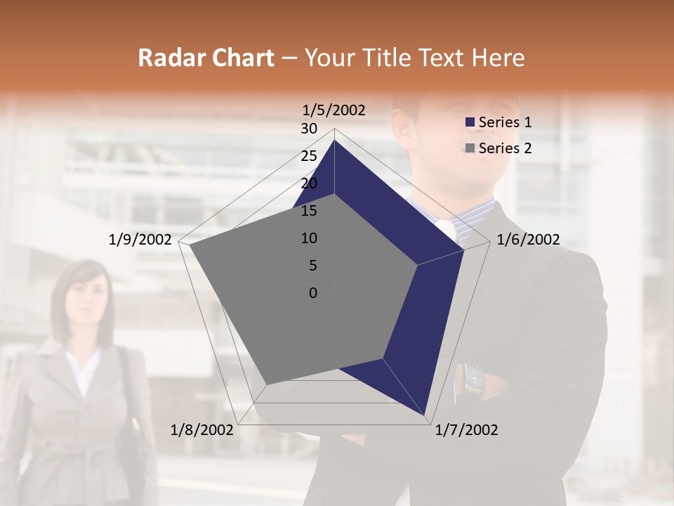 A Man In A Suit Standing With His Arms Crossed PowerPoint Template