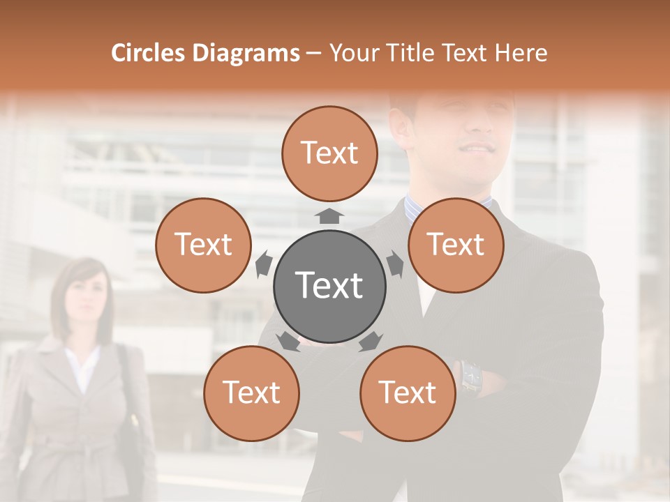 A Man In A Suit Standing With His Arms Crossed PowerPoint Template