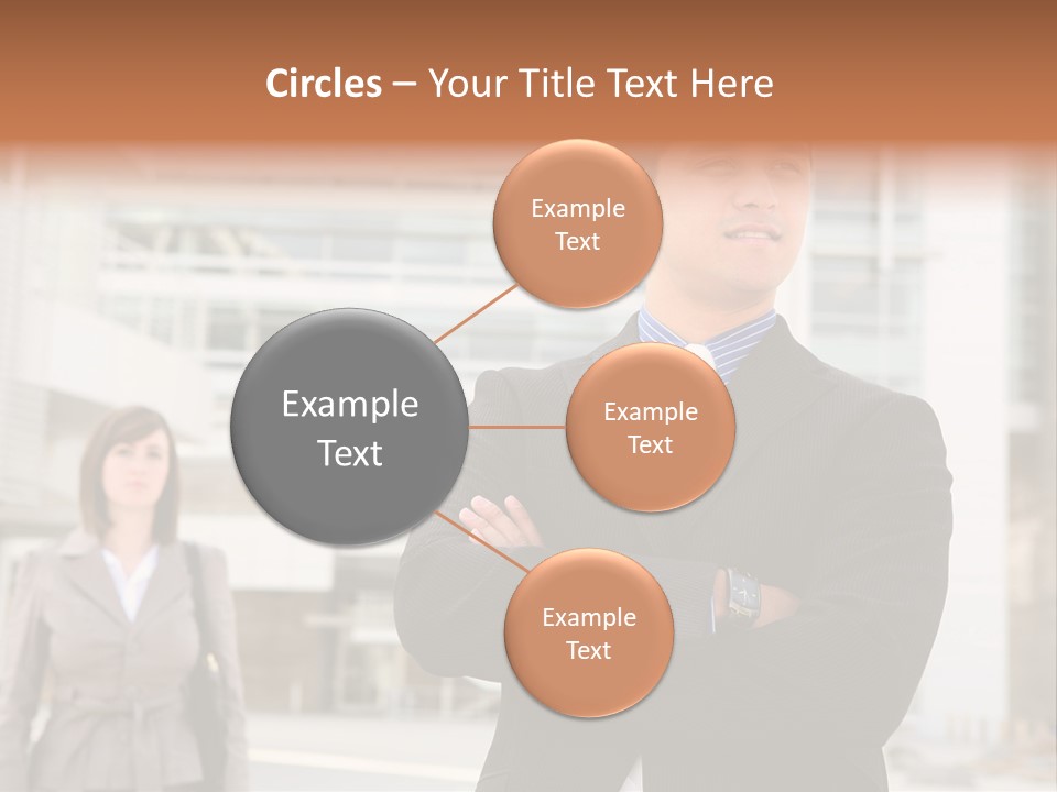 A Man In A Suit Standing With His Arms Crossed PowerPoint Template