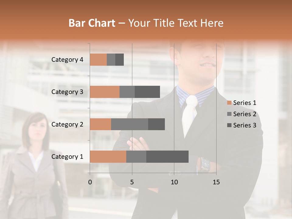 A Man In A Suit Standing With His Arms Crossed PowerPoint Template