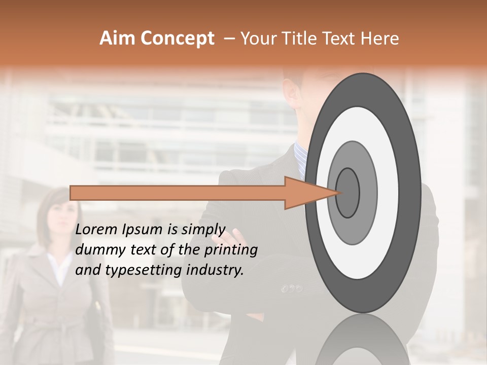 A Man In A Suit Standing With His Arms Crossed PowerPoint Template