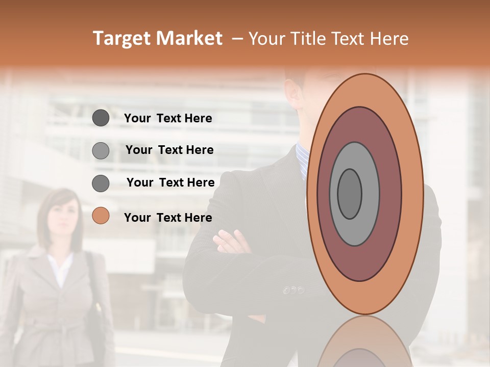 A Man In A Suit Standing With His Arms Crossed PowerPoint Template