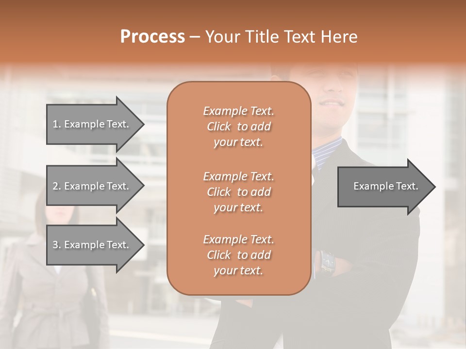 A Man In A Suit Standing With His Arms Crossed PowerPoint Template