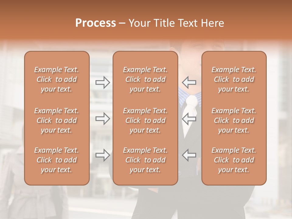 A Man In A Suit Standing With His Arms Crossed PowerPoint Template