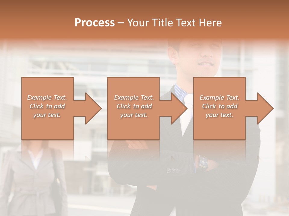 A Man In A Suit Standing With His Arms Crossed PowerPoint Template